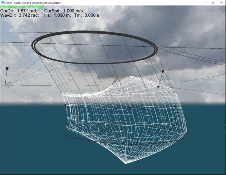 Illustrasjon nedsenket merd.