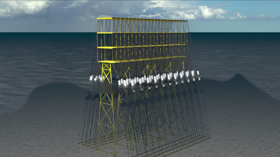 Development of a platform-based Wave Energy Converter for the open sea