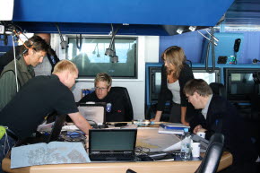 Desk on board KV Svalbard