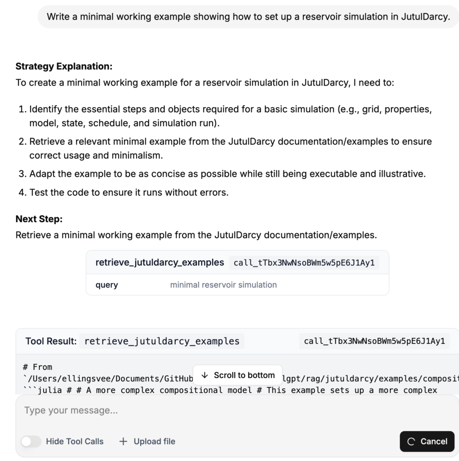 Web interface to JutulGPT