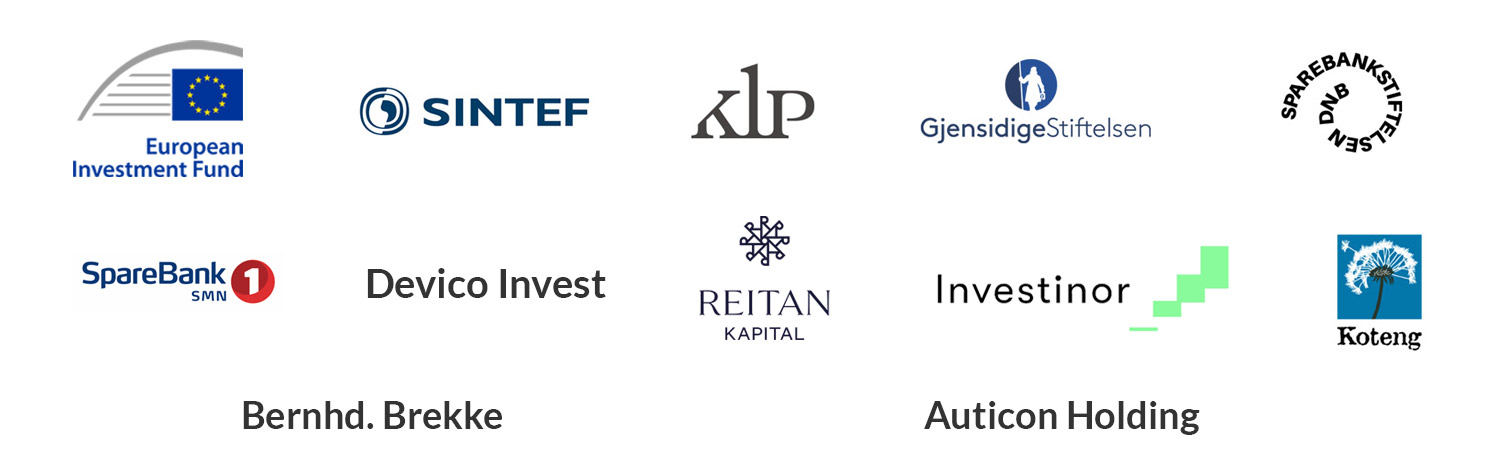 Logoene til alle investorene i fondet SINTEF Venture VI