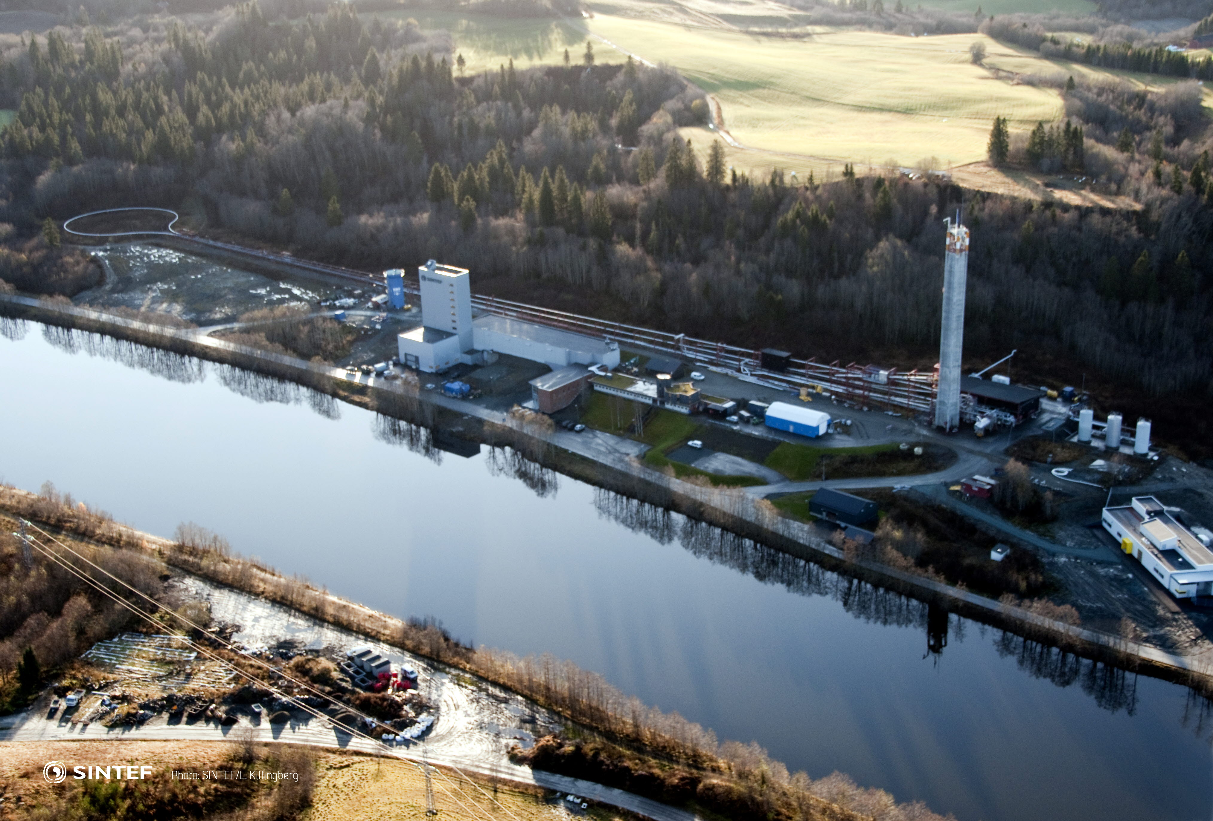 Flyfoto av Flerfaseanlegget på Tiller