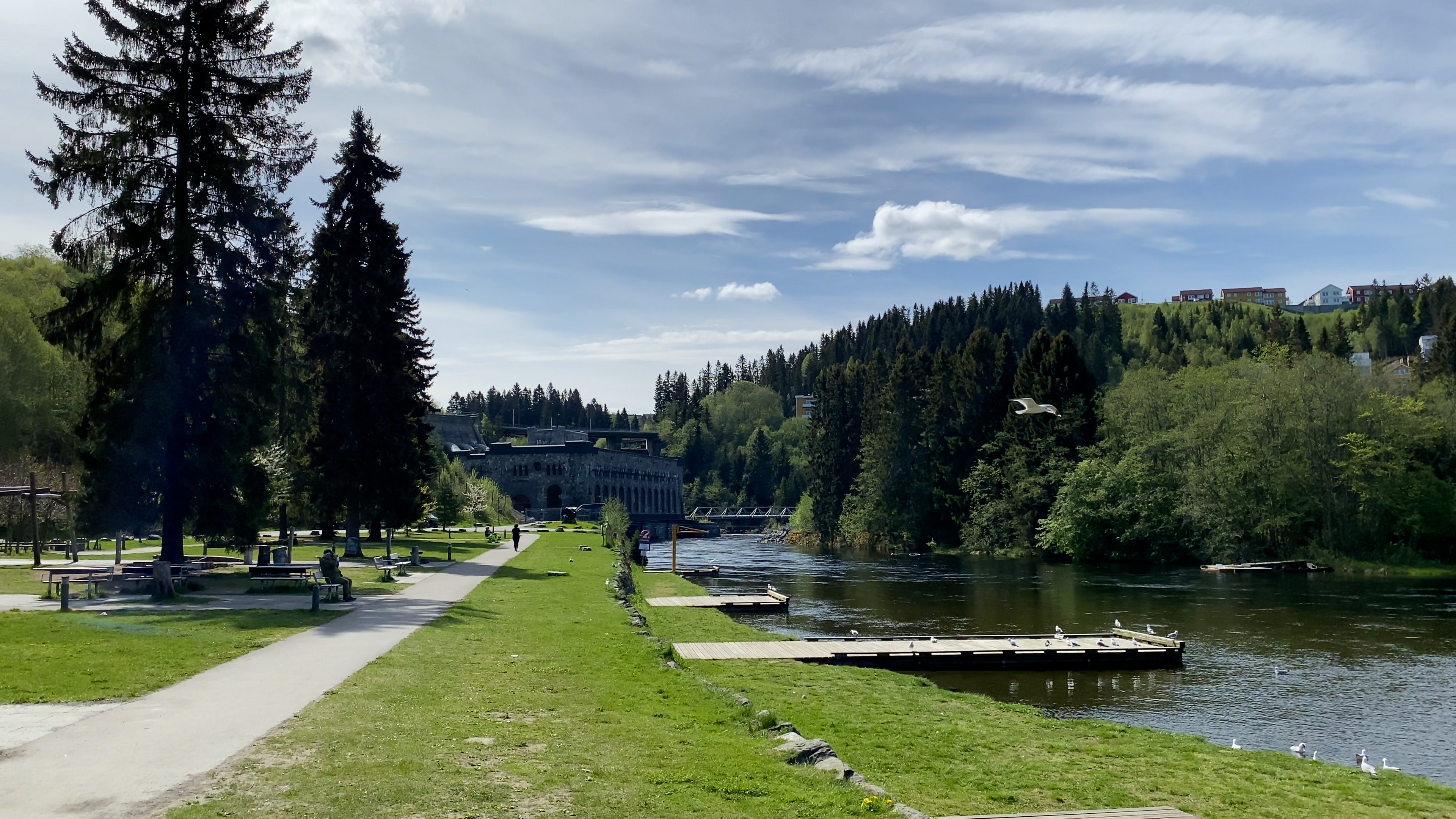 Nedre Leirfoss kraftverk i Nidelva i Trondheim. Foto: SINTEF