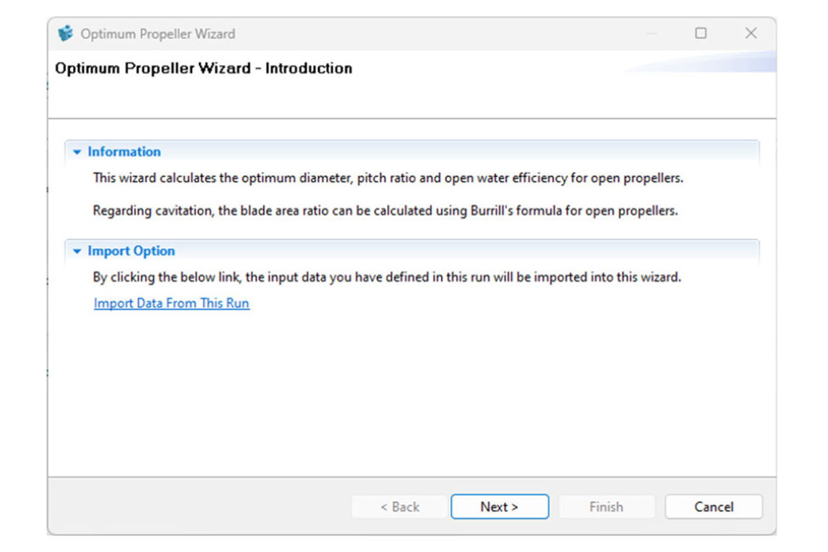 Screenshot of software