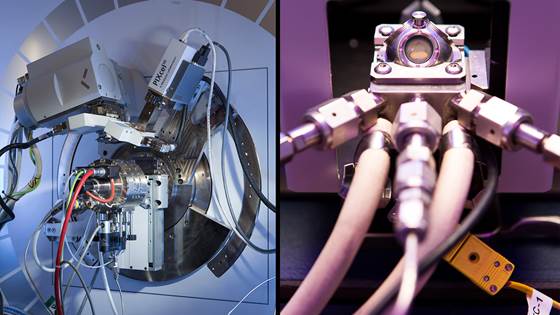 In situ laboratorium for studie av faste pulver