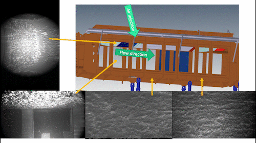 Animation showing air lubrication at work.