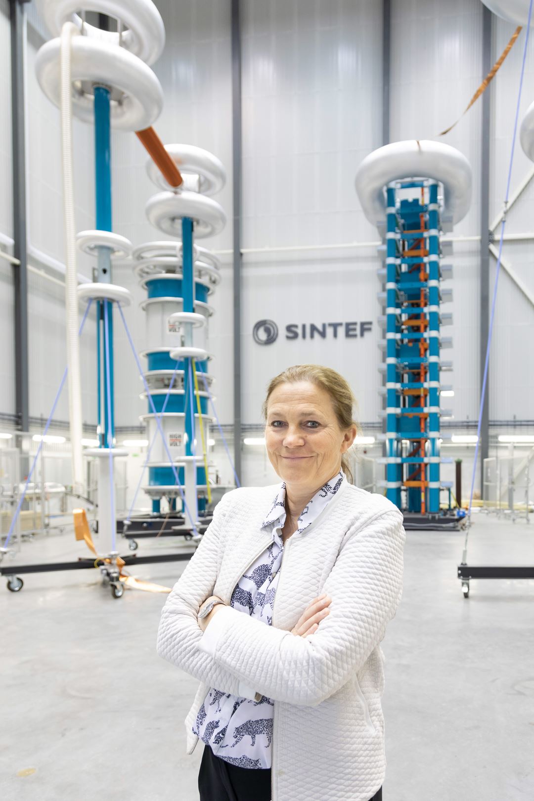  SINTEFs  konsernsjef Alexandra Bech Gjørv på SINTEF Energy Lab.