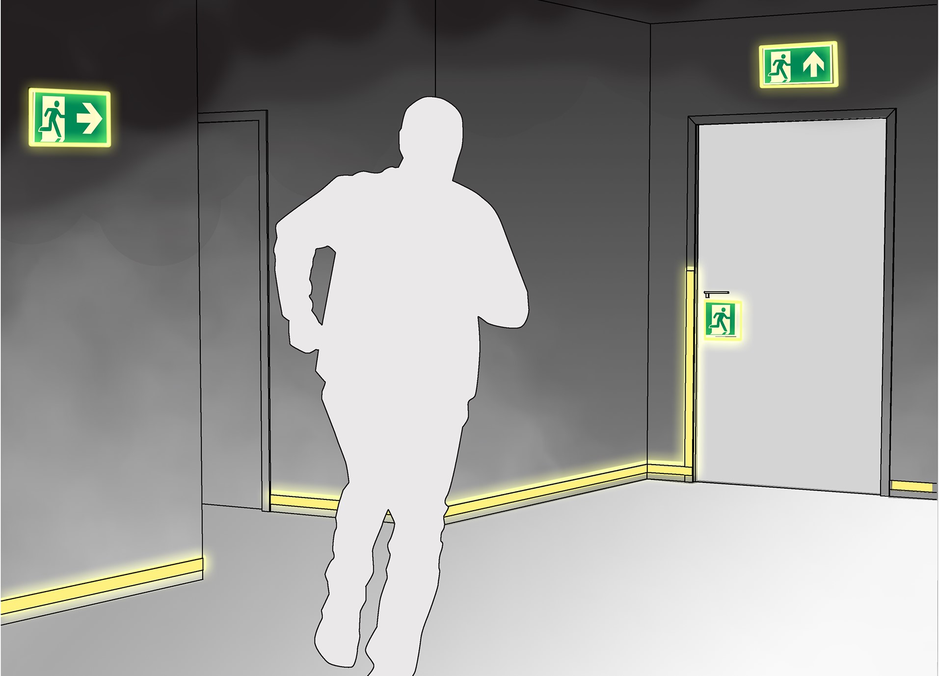 Byggforskserien er oppdatert på ledesystemer for rømning ved brann