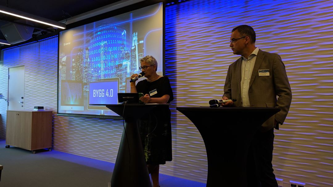 Hanne Rønneberg (SINTEF Byggforsk) og Morten Dalsmo (SINTEF Digital) forteller om muligheter for digitalisering i byggenæringen