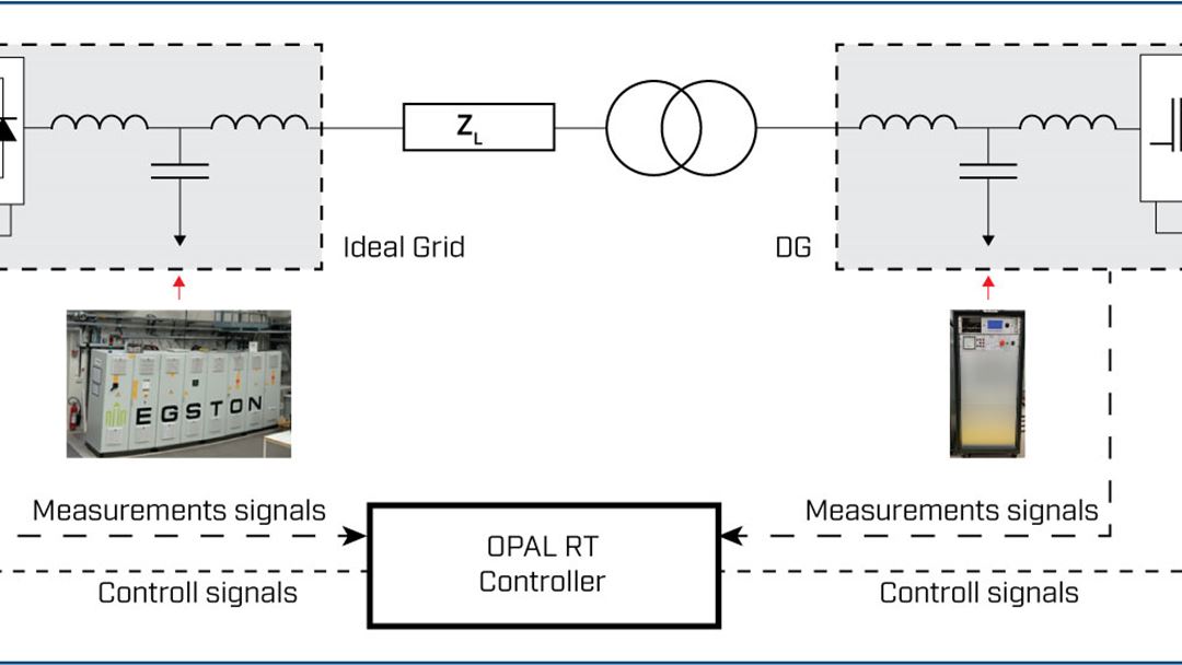 Single-line diagram for experimental setup