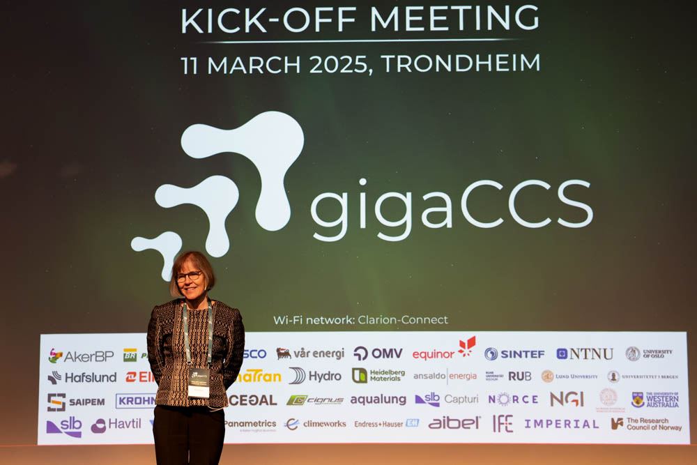 Mona Mølnvik, gigaCCS Director and Research Director at SINTEF Energy Research, at the opening of the Centre in Trondheim.