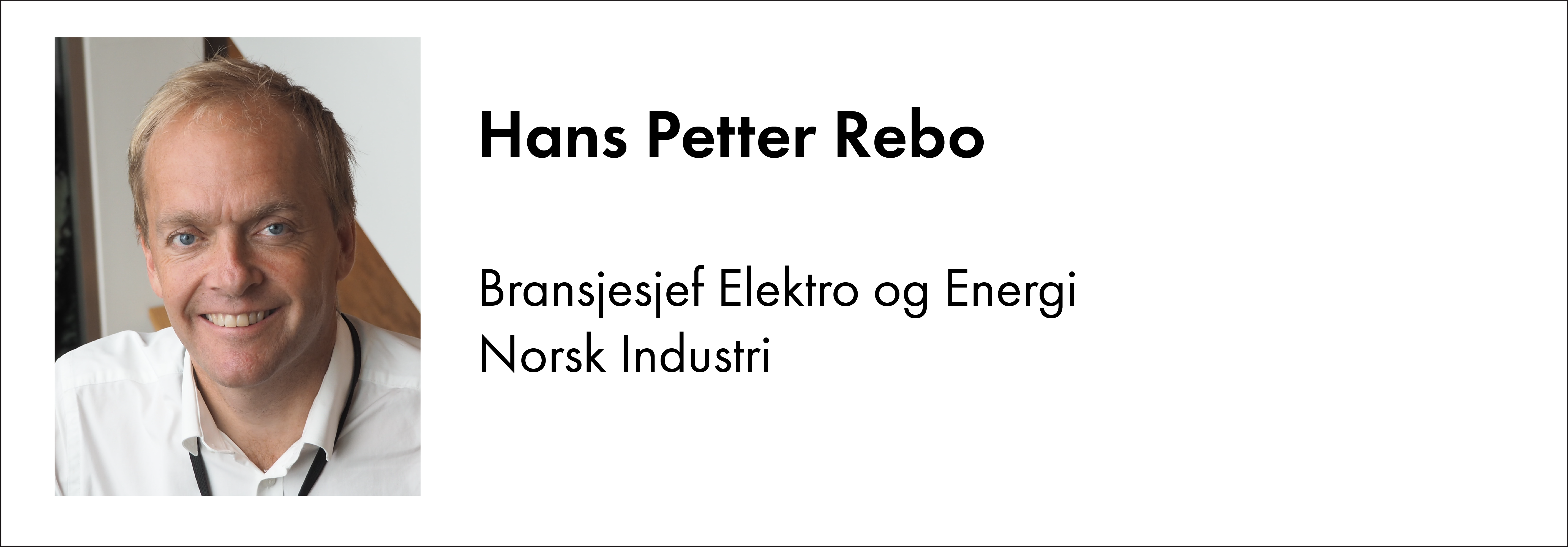 Hans Petter Rebo, Norsk Industri