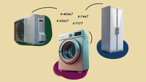 Smart choices when buying a fridge, heat-pump-dryer, or air-to-air heat pump can reduce global warming