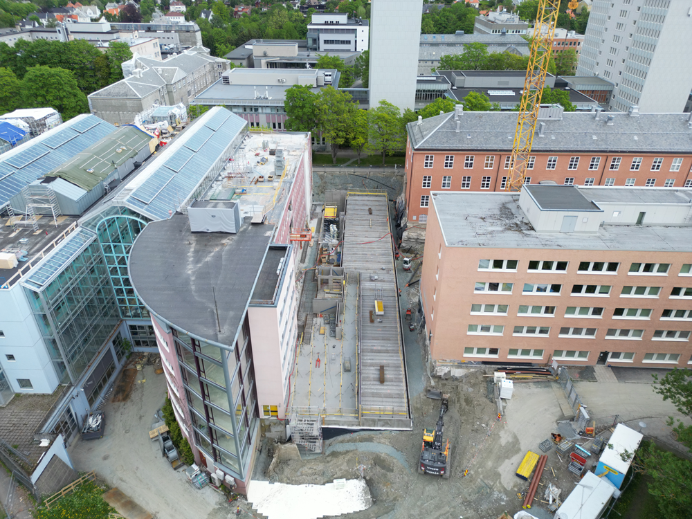 byggeplassen sett fra lufta