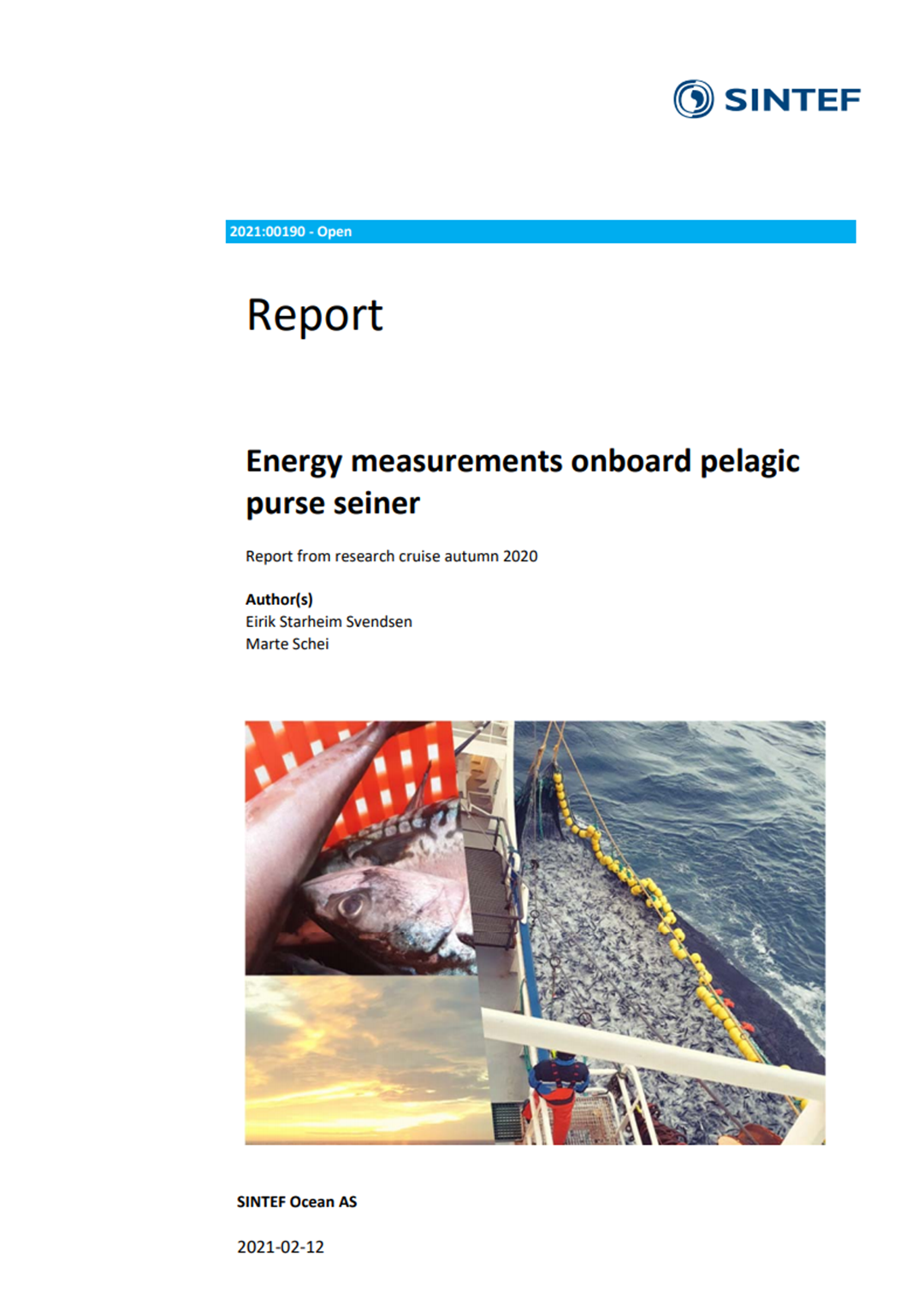 Energy measurement on board pelagic purse seiner