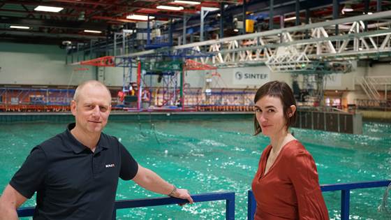 Testing av merder for tøffe forhold til havs