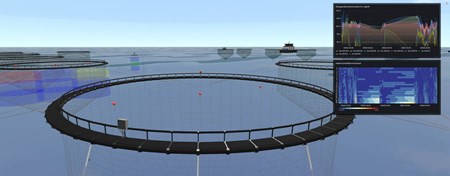 Computer render of fish cage.
