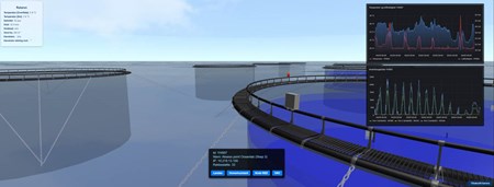 Computer render of fish cage.