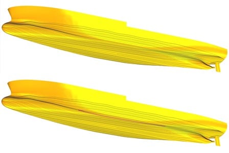 Yellow models of keels.