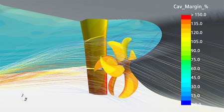 CRP behind ship hull