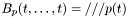 $B_p(t,\ldots,t) = /// p(t)$