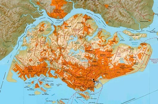 DIGGING IN: The city of Singapore is crowded and has reached the limits of expansion. 
Photo: Google Maps