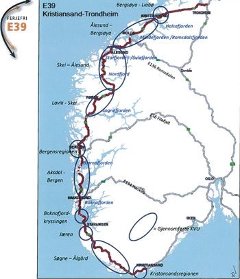 PÅ veien som planlegges frfa Trondheim til Kristiansand vil energiforbruket påvirkes av utformingen. Her kan eksakte tall - og ikke gjennomsnittstall fra Europa, være grunnleggende.