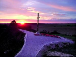 War monument at Lochnagar Crater