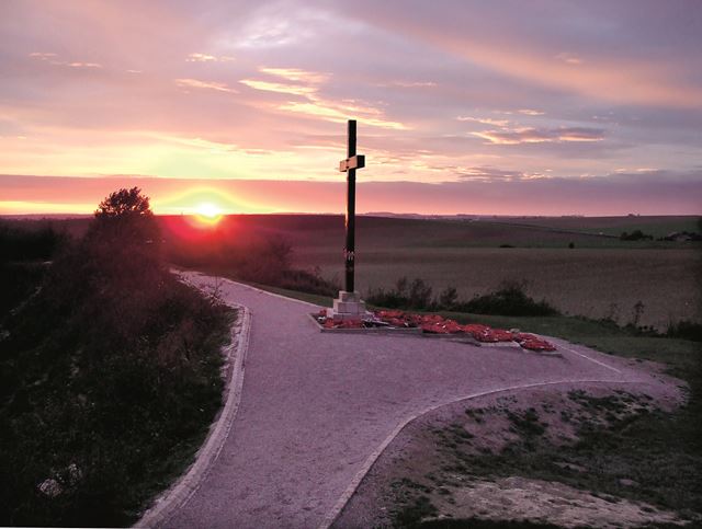 War monument at Lochnagar Crater
