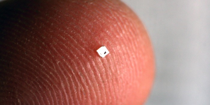 For many years, researchers at SINTEF have been working on developing tiny sensors for measuring pressure in the body. Photo: Lars Geir Whist Tvedt/ SINTEF.