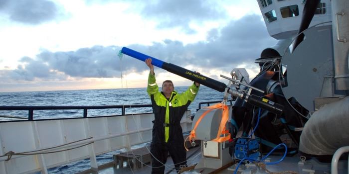 Her testes kanonen på et forskningstokt. Foto: Havforskningsinstituttet.