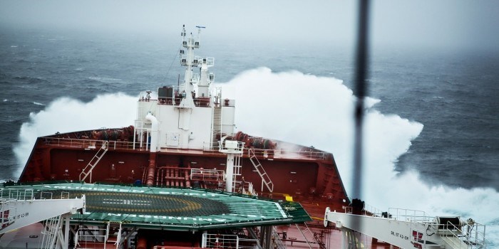 KM «Amundsen Spirit», ett av mange skip som har Kongsberg Gruppens system installert. Foto: Kongsberg Maritime