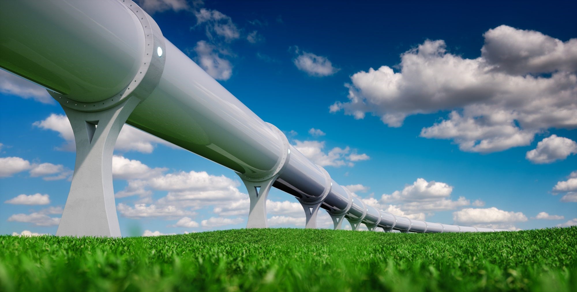 Hyperloop: Ved hjelp av magnetisk levitasjon kan man få objekter til å sveve fritt, mens de suser avgårde i en rørtrasé. Illustrasjon: Thinkstock.