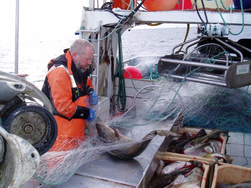 Samhold, selvstendighet og konkret utbytte av innsatsen, er grunner til svært høy trivselsfaktor blant fiskerne. Dette er et arkivfoto fra garnfiske på skuta Meholm, tatt av forsker Halvard Aasjord i SINTEF.