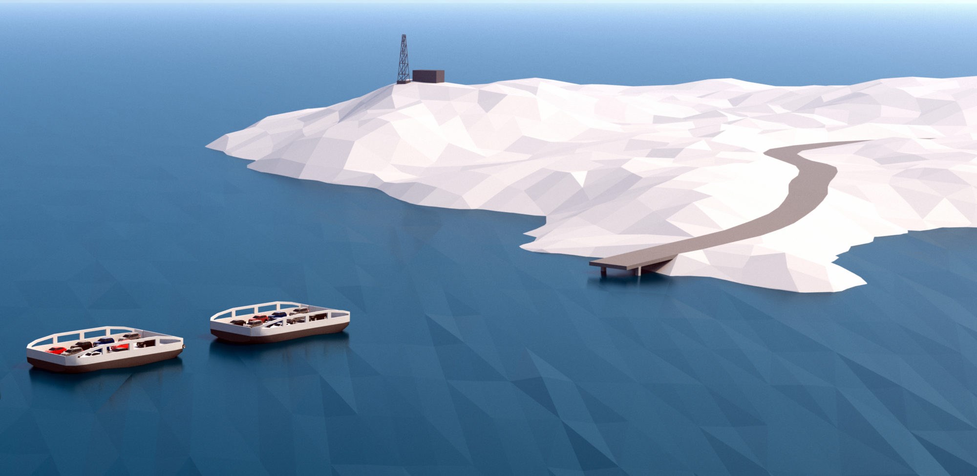 Artikkelforfatterne ivrer for små, høyt automatiserte el-ferger på noen av fjordkryssingene på E39. "Sikkerhetshensyn kan kreve at det minst er en person om bord for å betjene sikkerhets- og evakueringssystemer. I situasjoner der flere ferger er i drift, holder det kanskje med bemanning på noen av fergene slik at disse kan assistere de ubemannede når det er nødvendig," skriver de. Illustrasjon: SINTEF