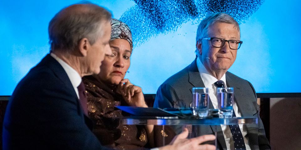 «Hvordan skape grønn omstilling til en pris velgerne vil betale?» var en av utfordringene som ble løftet fram av Microsoft-gründer Bill Gates da han besøkte Oslo Energy Forum i februar. Foto: Ole Berg-Rusten/NTB
