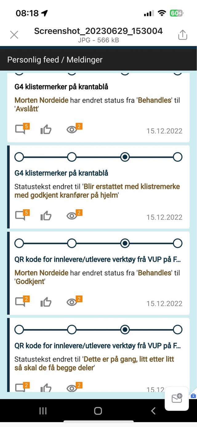 Digital forslagskasse hos Aker Solutions. 