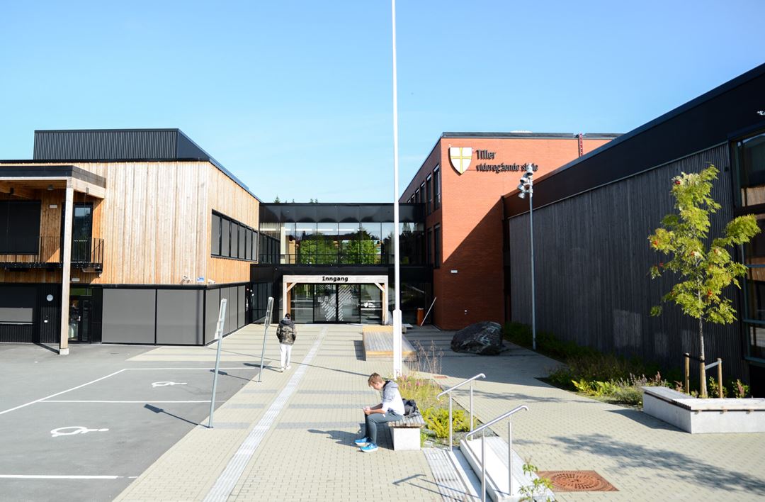 Tiller videregående skole i Trondheim har satt seg grønne mål og når dem. Foto: Håvard Egge