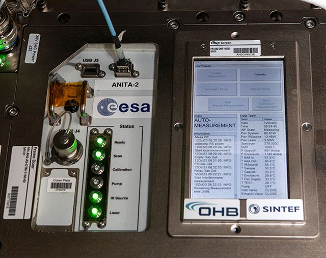 Gassmålesystemet på ISS.