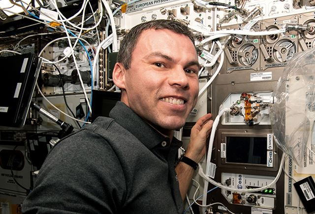 Svenske Marcus Wandt på ISS.