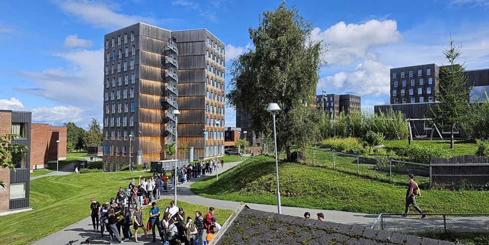 Kø i Moholt studentby da ReStore åpnet til semesterstart høsten 2024. Foto: Halvor Smedås