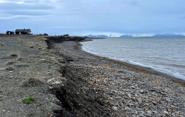 Erosjon på kysten av Svalbard