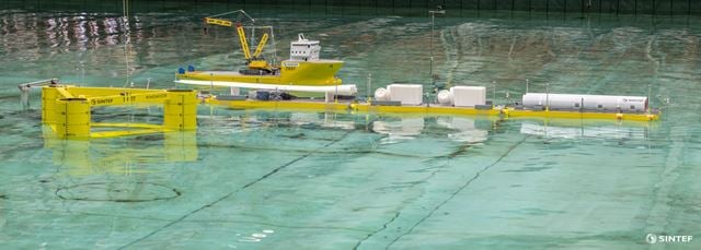 Forskerne kan teste hvordan flere moduler påvirker hverandre under forskjellige vær- og strømforhold.