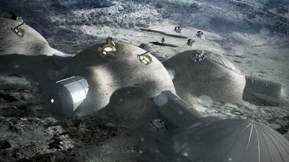 ESA think it might be possible to establish a permanent base on the moon. This can happen in tunnels, in which there have been lava in the past. Snake robots can explore the possibilities further. Illustration: ESA