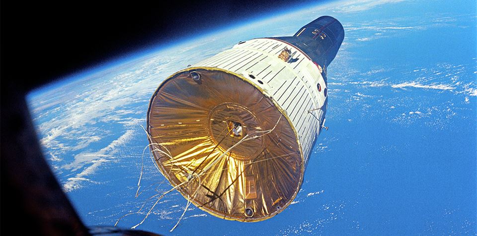 It's been 50 years since humans walked on the Moon. NASA had to build the expertise they needed to land on the Moon by deploying intermediary spacecraft, including this Gemini capsule, seen here in orbit. The old name for our research magazine, Gemini Research News, had readers wondering if we had something to do with NASA — but we don't. Photo: Science Photo Library