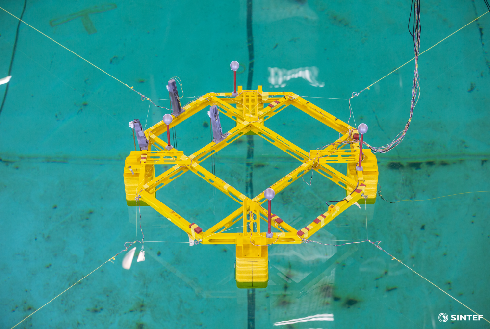 The anchors system of the new floating solar farm