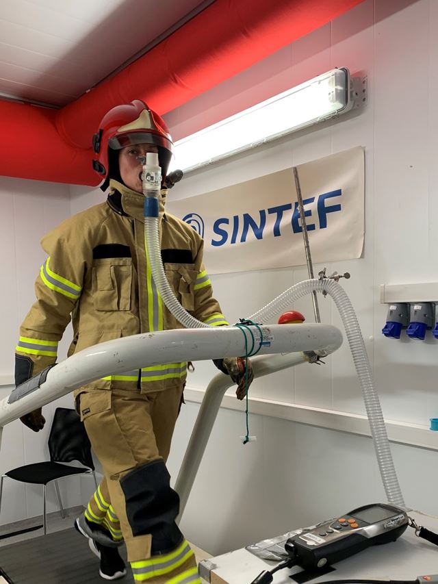 Heatstress. Testing in the lab at SINTEF.