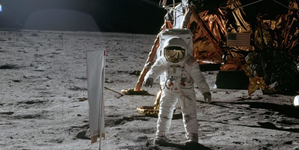 No shortage of oxygen for astronaut Buzz Aldrin – walking on the Moon on 20 July 1969. Photo courtesy of NASA.