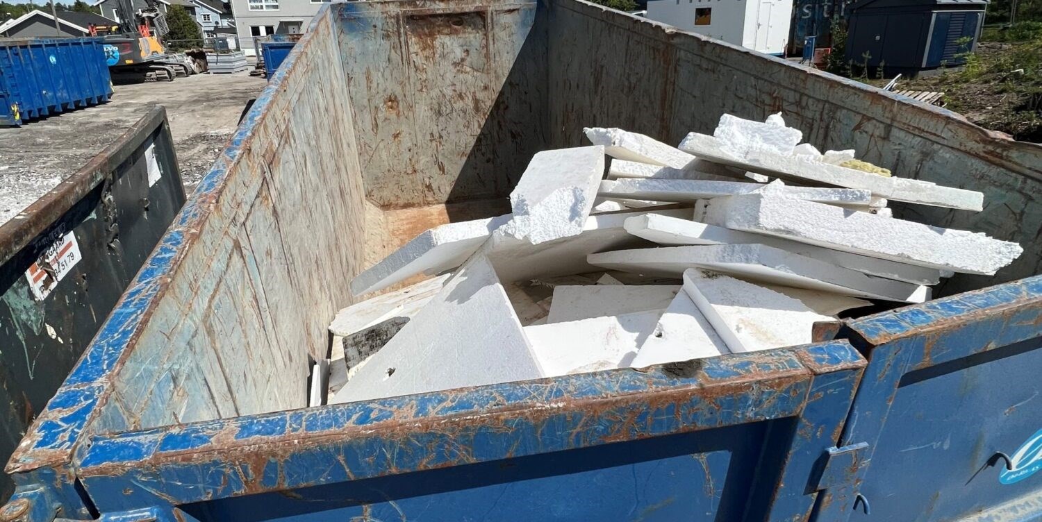 The reuse of insulation materials following building demolition can reduce plastic waste in the construction sector by thousands of tonnes a year. Photo courtesy of Svein Tore Larsen (BEWI)