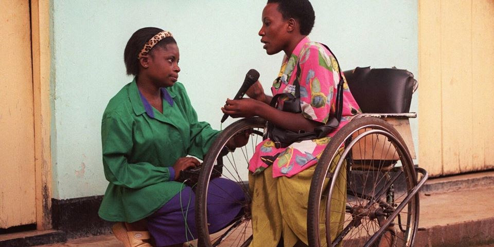 According to the authors of this article, access to technical aids for the functionally impaired in many low-income countries is catastrophically lacking. Here we see 23 year old politician Winnie Namukkiaya, pictured in 2000. Winnie became a vocal advocate for disabled rights in Uganda. Photo courtesy of Nils Inge Kruhaug/NTB